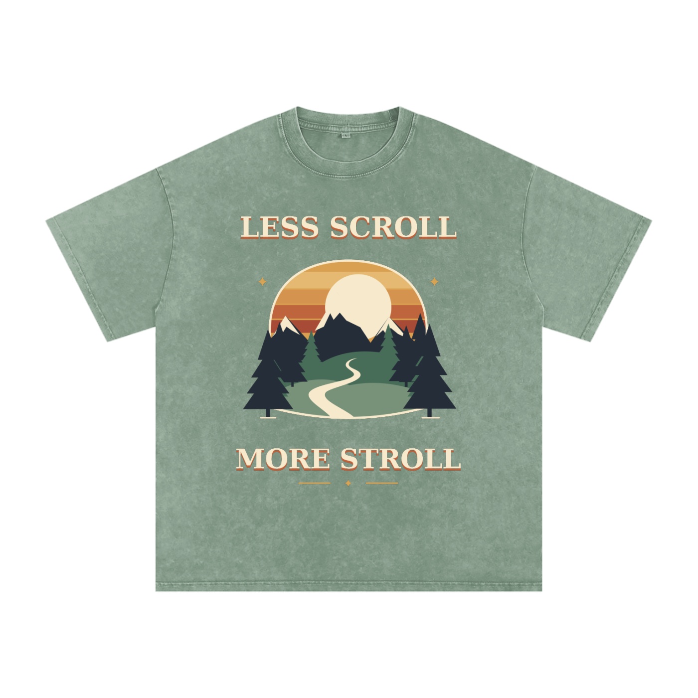 Snow Washed Oversized Cotton T-Shirt - Image 9