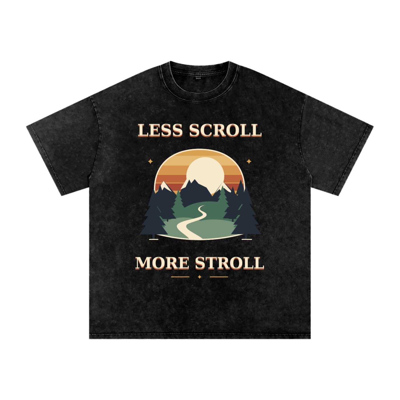 Snow Washed Oversized Cotton T-Shirt